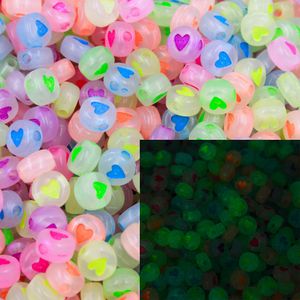 ENTREMEIO REDONDO COM CORAÇÃO FLUORESCENTE 04X07MM EM ACRILICO COM 250GR