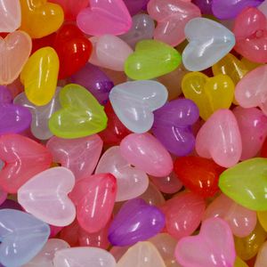 CORAÇAO TRANSLUCIDO 10MM EM ACRILICO COM 500GR