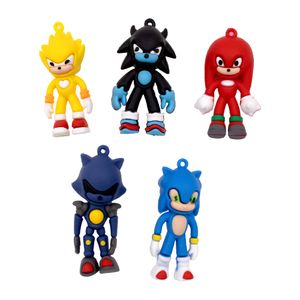 PINGENTE TURMA DO SONIC 60MM EMBORRACHADO COM 12 PEÇAS