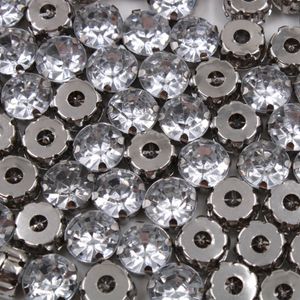 CHATON ENGRAMPADO REDONDO 10MM EM METAL E ACRILICO 500 PEÇAS
