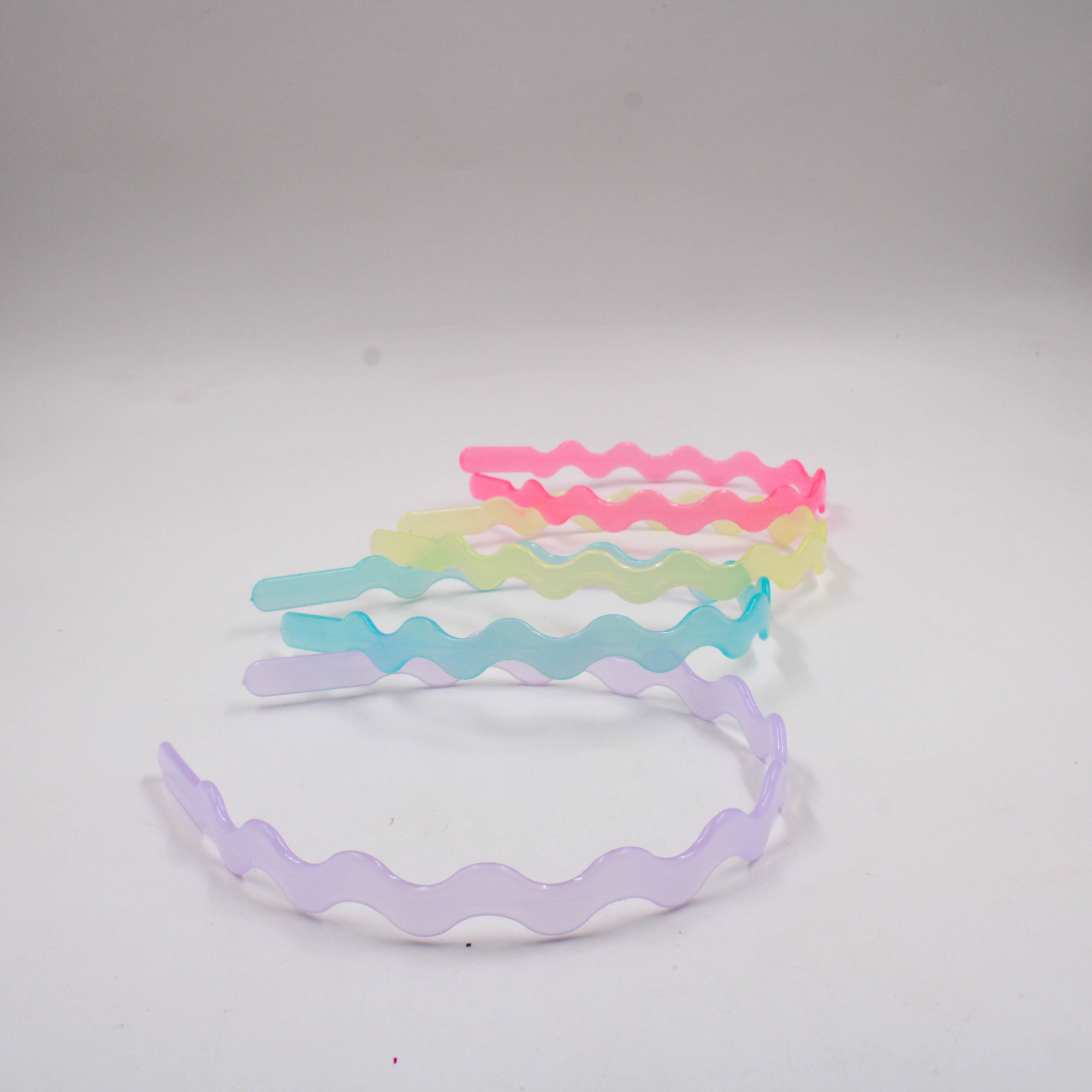 TIARA ONDULADA DE SILICONE 10MM COM 12 PEÇAS