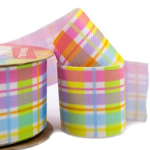 FITA XADREZ JEANS ESTAMPADA SINIMBU 1949 38MM COM 10 METROS