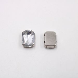 CHATON ENGRAMPADO RETANGULAR 10X14MM EM ACRILICO COM 500 PEÇAS