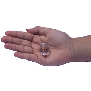 PASSANTE OVAL ACHATADO DE ACRILICO  25X20MM 500G