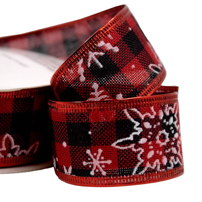 FITA-XADREZ-NATALINA-FLOCO-DE-NEVE-38MM-EM-POLIESTER-COM-09-METROS---201---VERMELHO