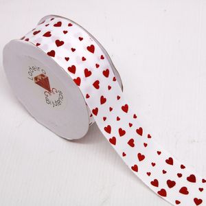 FITA CORAÇOES 40MM EM POLIESTER COM 9 METROS
