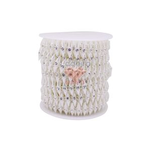 Aljofre Perolado Com Strass 5X17mm Em Abs  Com 9 Metros