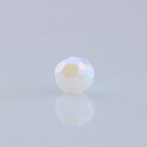 BOLA SEXTAVADA LEITOSA IRISADA PASSANTE 08MM EM ACRILICO COM 500GR