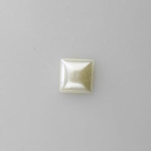 Meia Perola Para Colagem Quadrada 10X10mm Em Abs Com 500Gr