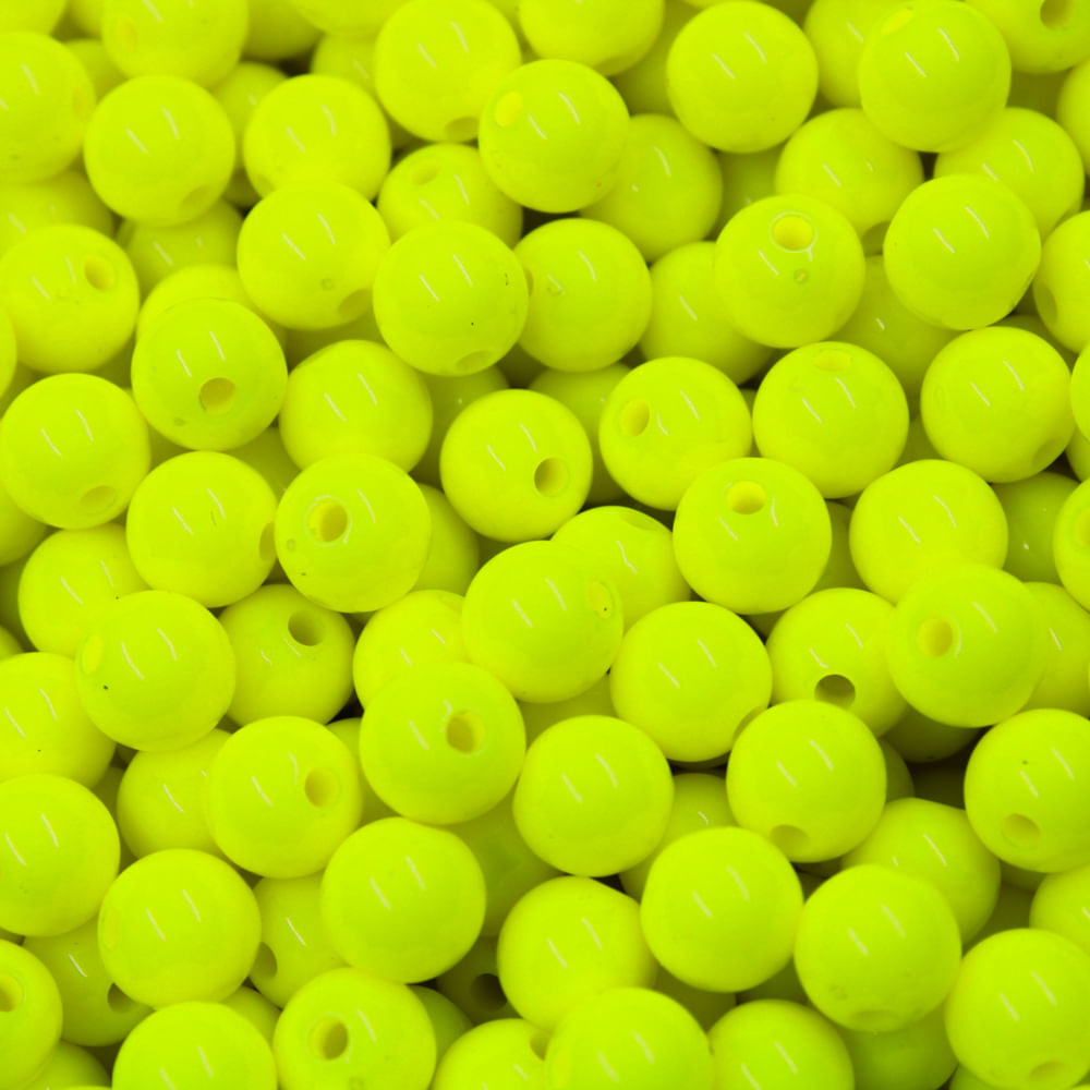 BOLA PLASTICA LEITOSA PASSANTE 08MM COM 500GR