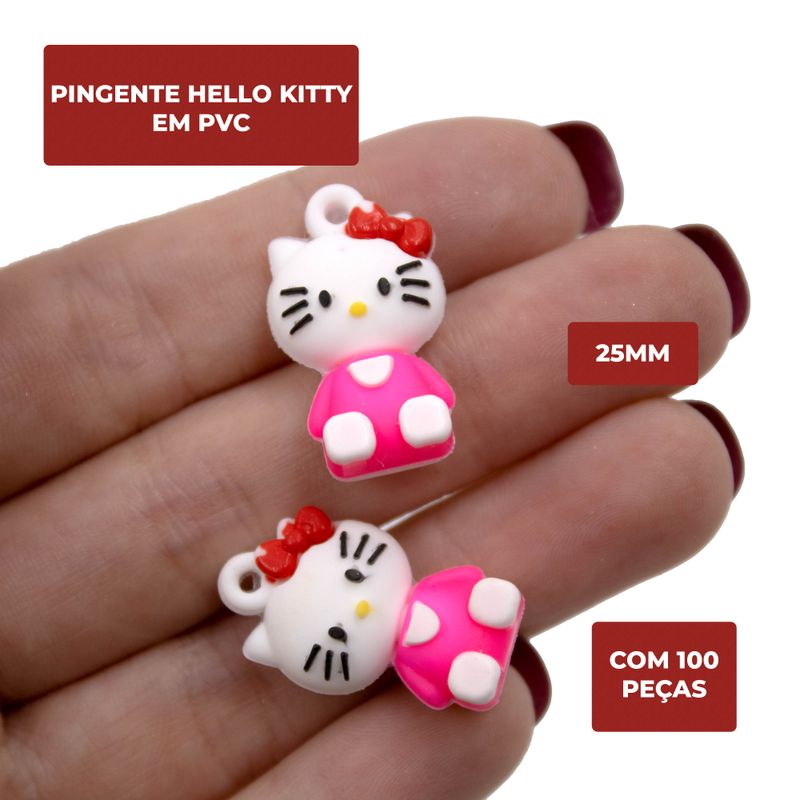 PINGENTE-HELLO-KITTY-25MM-EMBORRACHADO-COM-100-PECAS---240---ROSA-Z40