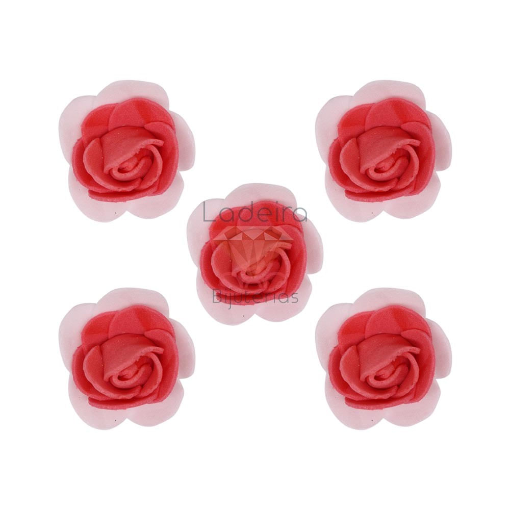 FLOR FORMATO ROSA EVA MULTI COR 3CM - 100PCS