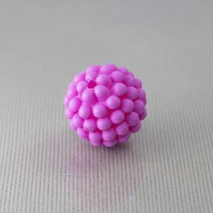 BOLA CRAQUELADA LEITOSA PASSANTE 14MM EM ABS COM 50GR