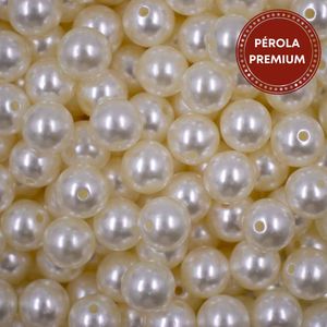 Perola Premium Com Furo 12Mm Em Abs Com 500G