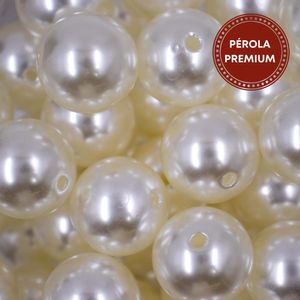 Perola Premium Com Furo 24Mm Em Abs Com 500G