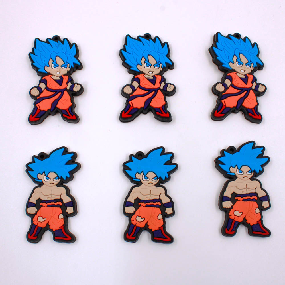 Pingente Goku 60Mm Emborrachado Com 50 Peças