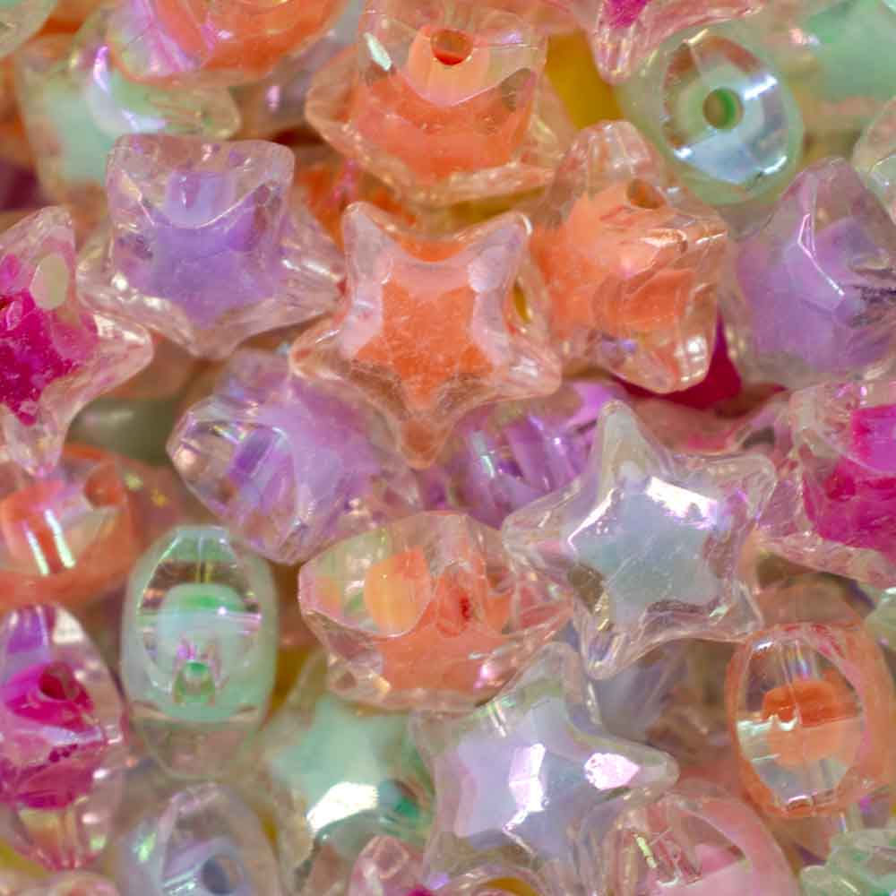 Estrelinha Com Miolo Passante 19Mm Em Acrílico Com 500G