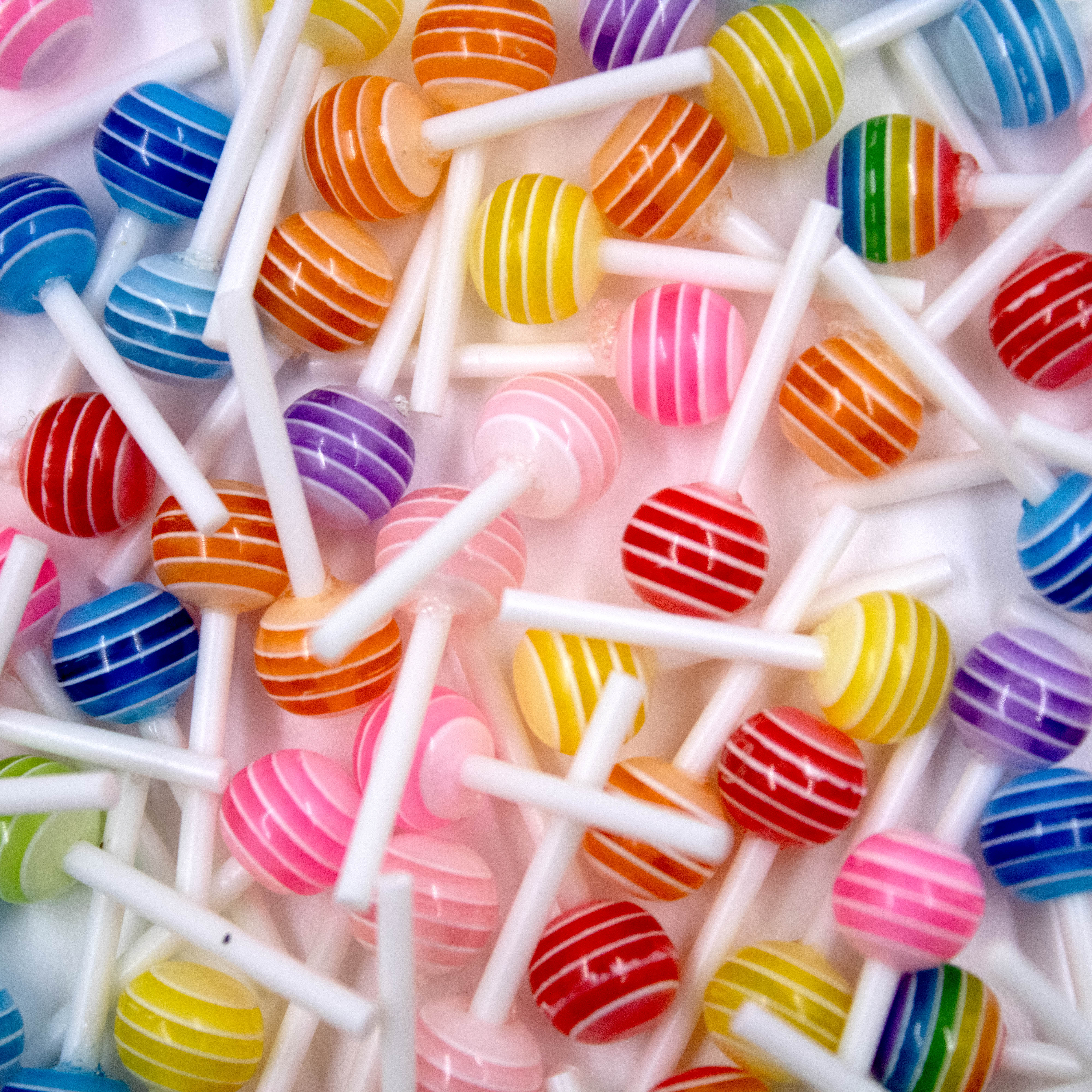 Aplique Lollipop 6Mm Em Resina Com 200 Peças