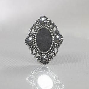 Tag Moldura Oval Pontuda Para Chaton 13X18mm Em Ferro Com 200 Peças