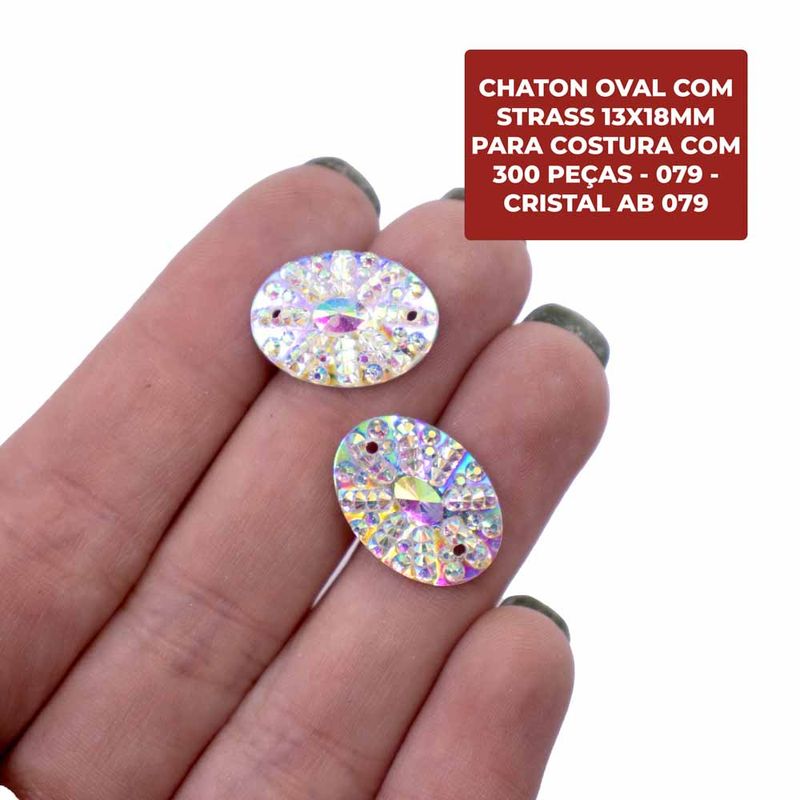 CHATON-OVAL-COM-STRASS-13X18MM-PARA-COSTURA-COM-300-PECAS---079---CRISTAL-AB-079