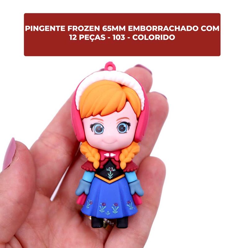 PINGENTE-FROZEN-65MM-EMBORRACHADO-COM-12-PECAS---103---COLORIDO