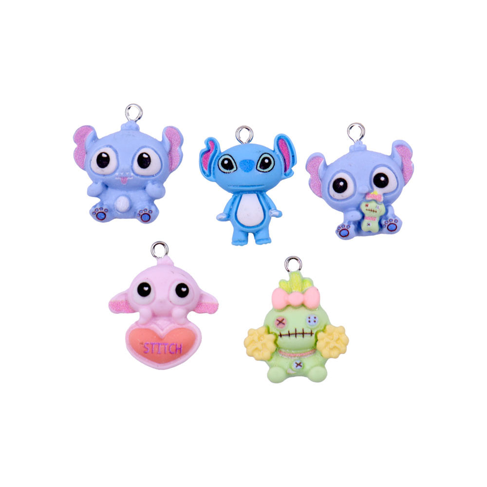 Pingente Stitch Baby 22Mm Em Resina Com 50 Peças