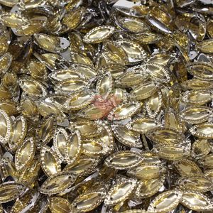 Chaton Para Costura Navete Com Borda 7X15mm Em Acrilico Com 250Gr