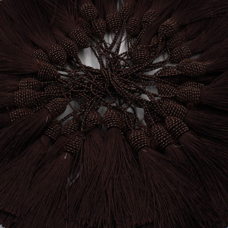PINGENTE-POMPOM-TASSEL-COM-TULIPA-90MM-EM-POLIESTER-COM-5-PECAS-243---MARROM-Z43