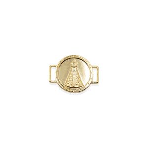 PASSA TIRA CATAFORETICO NOSSA SENHORA APARECIDA 38X29MM EM ZAMAC COM 03 PEÇAS