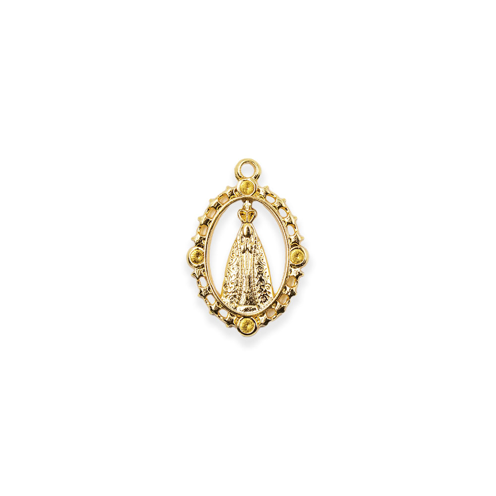 PINGENTE CATAFORETICO NOSSA SENHORA 30X20MM EM ZAMAC COM 12 PEÇAS
