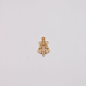 MEDALHA NOSSA SENHORA VAZADA CATAFORETICA 29X18MM EM ZAMAC COM 24 PEÇAS