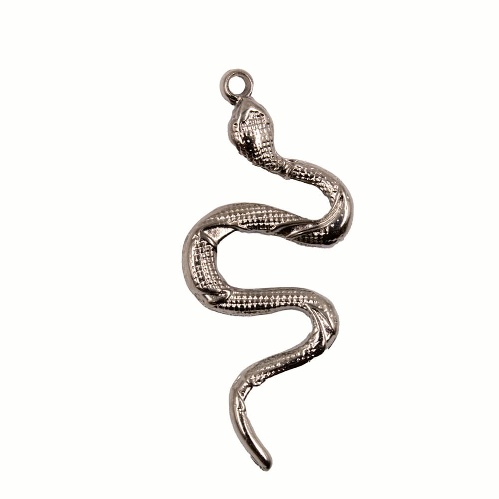 PINGENTE-SERPENTE-M-49X21MM-EM-ZAMAC-COM-12-PECAS---NIQUEL
