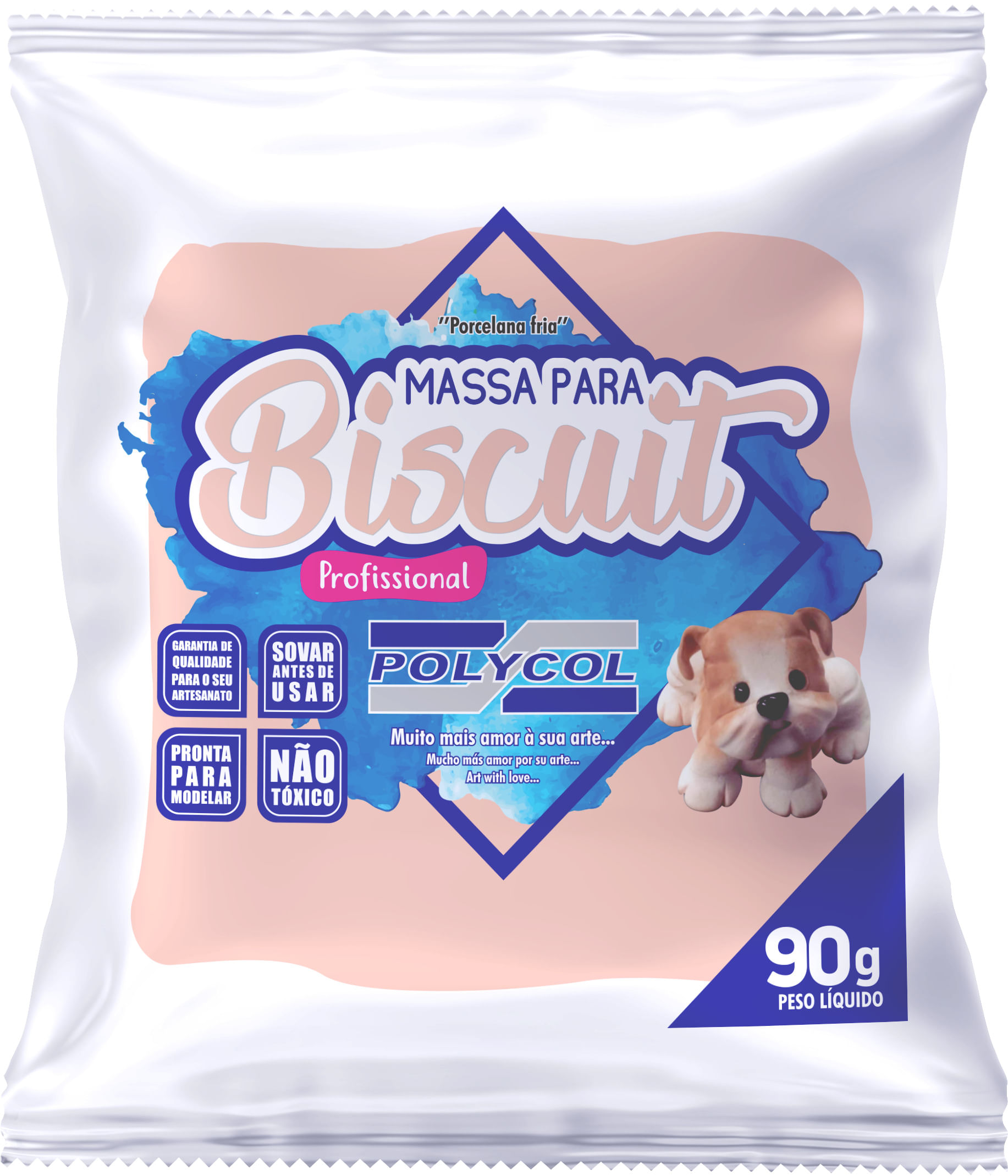 Massa Para Biscuit Polycol Com 90G
