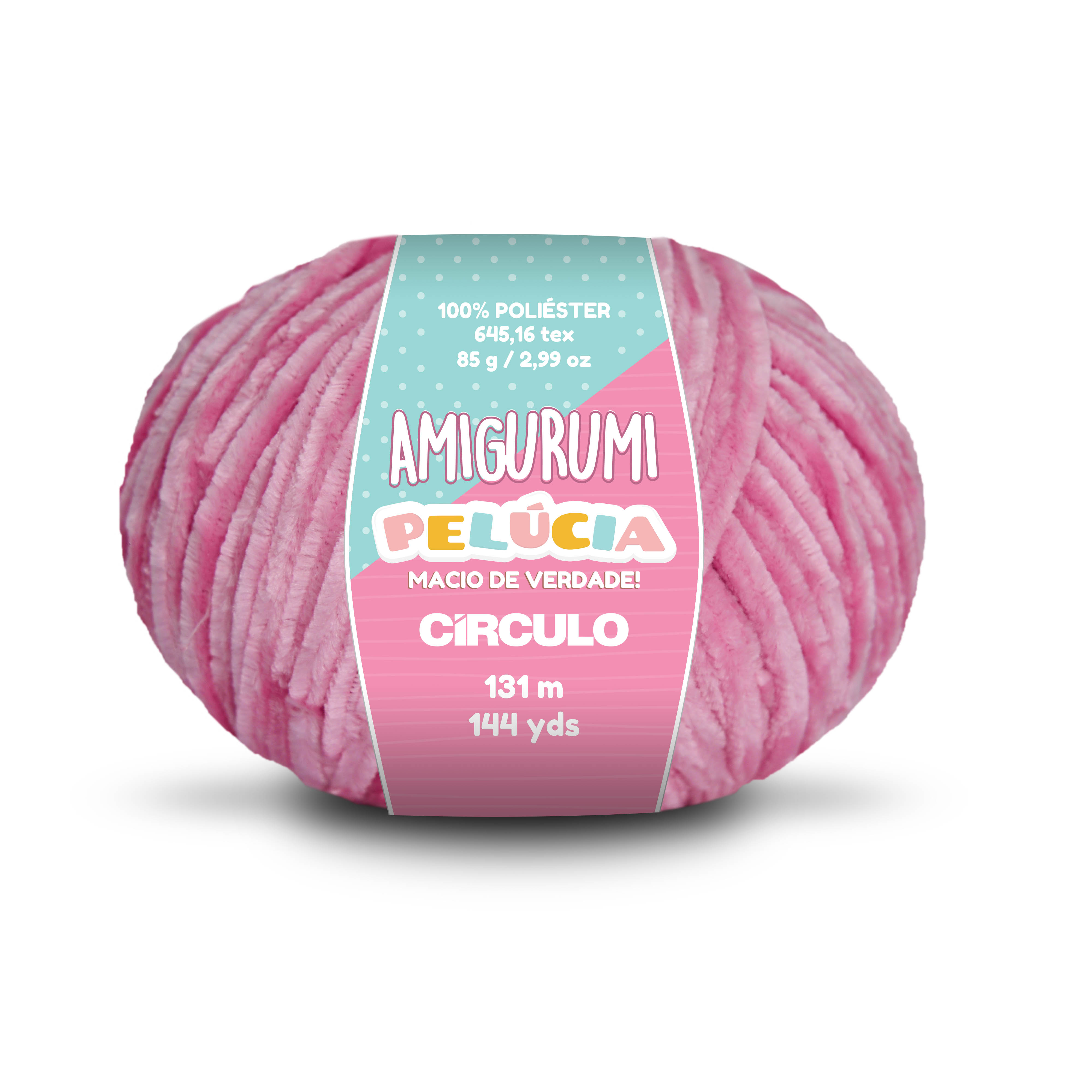 Linha Circulo Amigurumi Pelúcia 131M Em Poliéster Com 85G