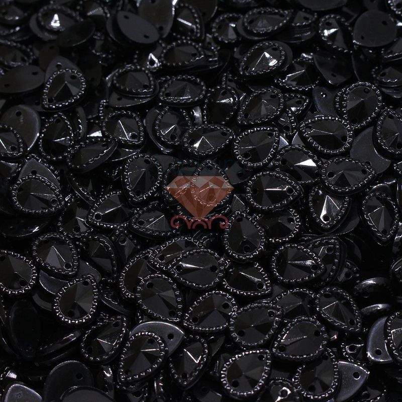CHATON-PARA-COSTURA-GOTA-COM-BORDA-8X10MM-EM-ACRILICO-COM-250GR-018---PRETO-018