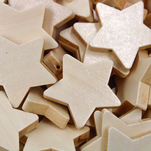 ESTRELA DE MADEIRA 30MM COM 100 PEÇAS
