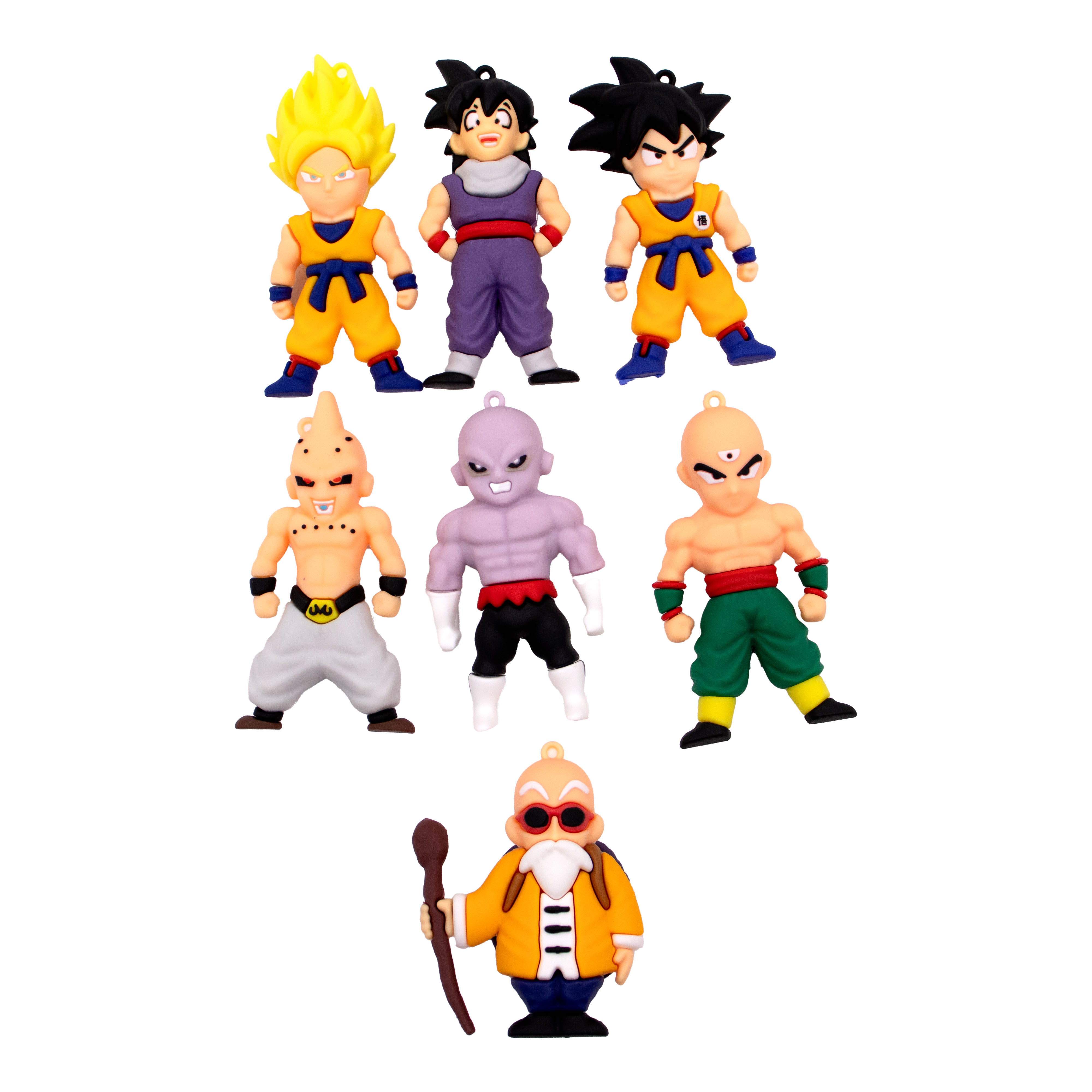 PINGENTES DRAGON BALL Z 60MM EMBORRACHADO COM 16 PEÇAS