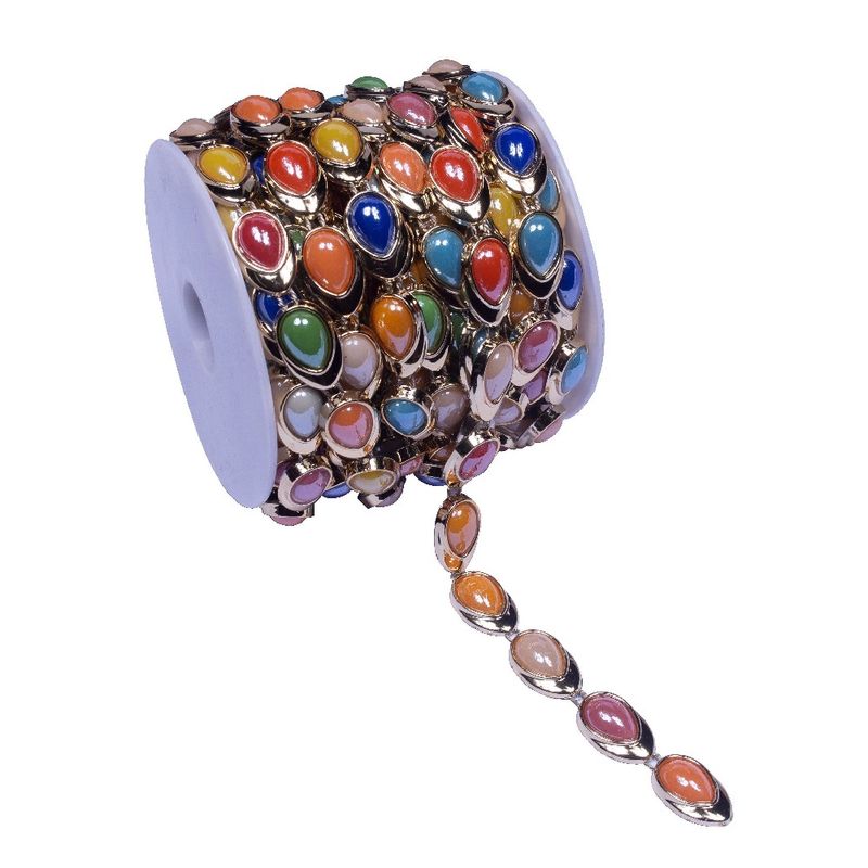 ALJOFRE-GALCO-PEDRAS-COLORIDAS-EM-ABS-135CM--9MT-073---DOURADO-073