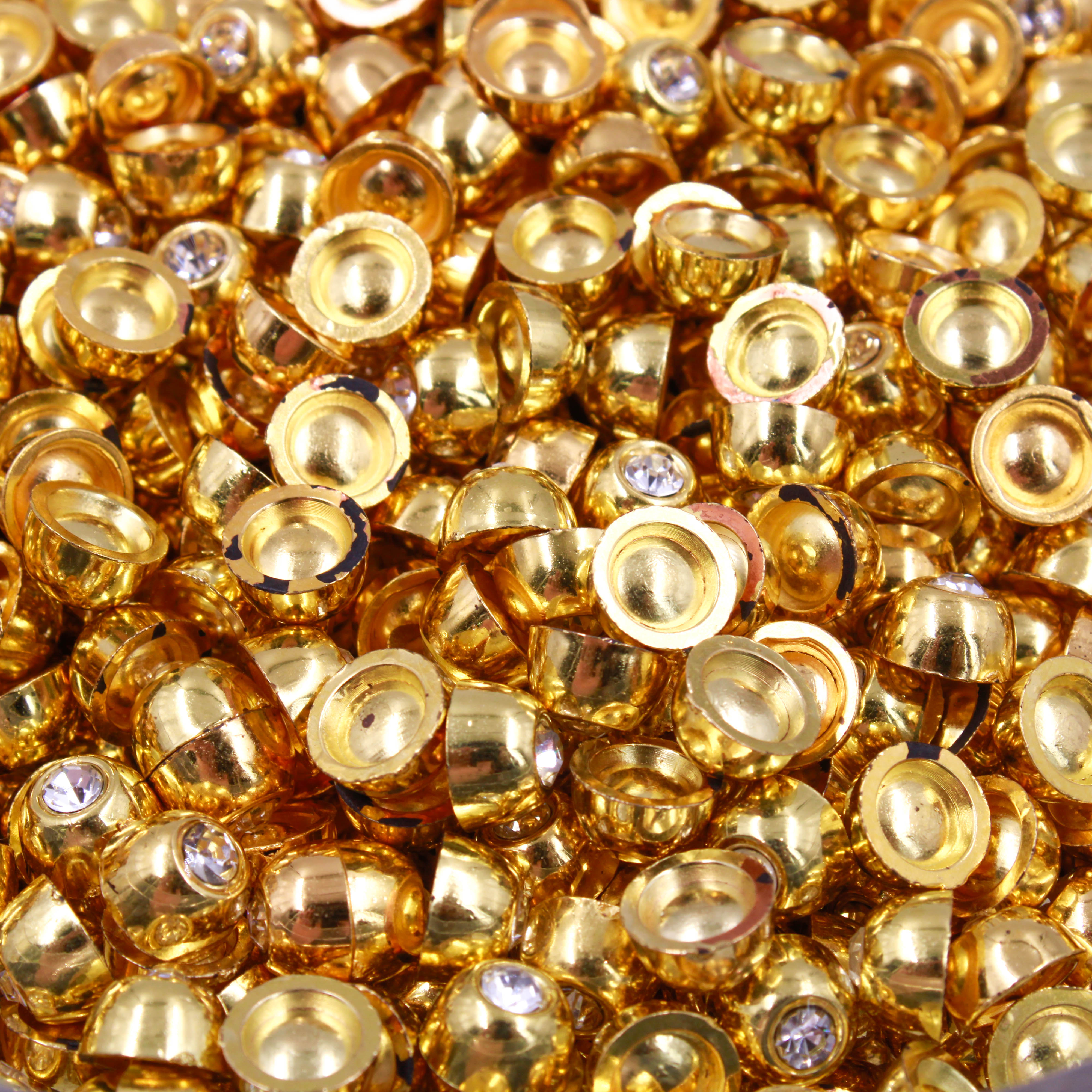 BOTAO COM STRASS VIDRO 08MM EM ABS COM 2000 PEÇAS