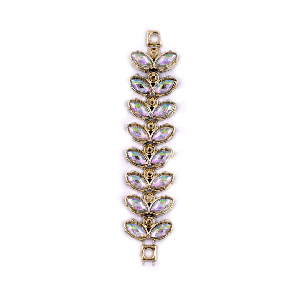 CABEDAL LATERAL FOLHAS NAVETE 10CM EM ABS COM 10 UNIDADES
