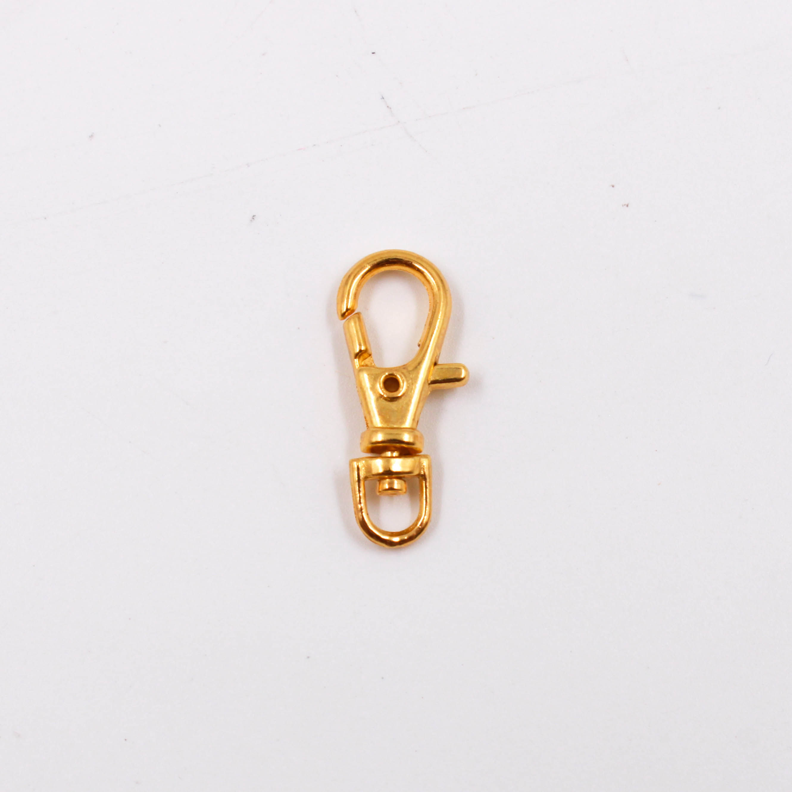 FECHO MOSQUETAO BASE ARREDONDADA 23MM EM ZAMAK COM 100 PEÇAS
