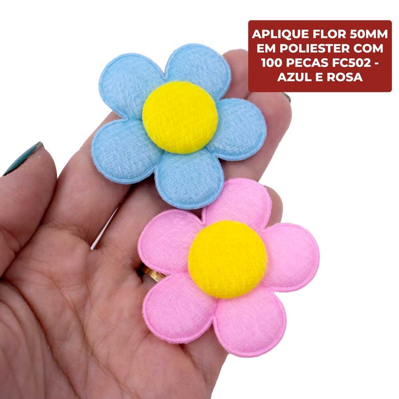 APLIQUE-FLOR-50MM-EM-POLIESTER-COM-100-PECAS-FC502---AZUL-E-ROSA