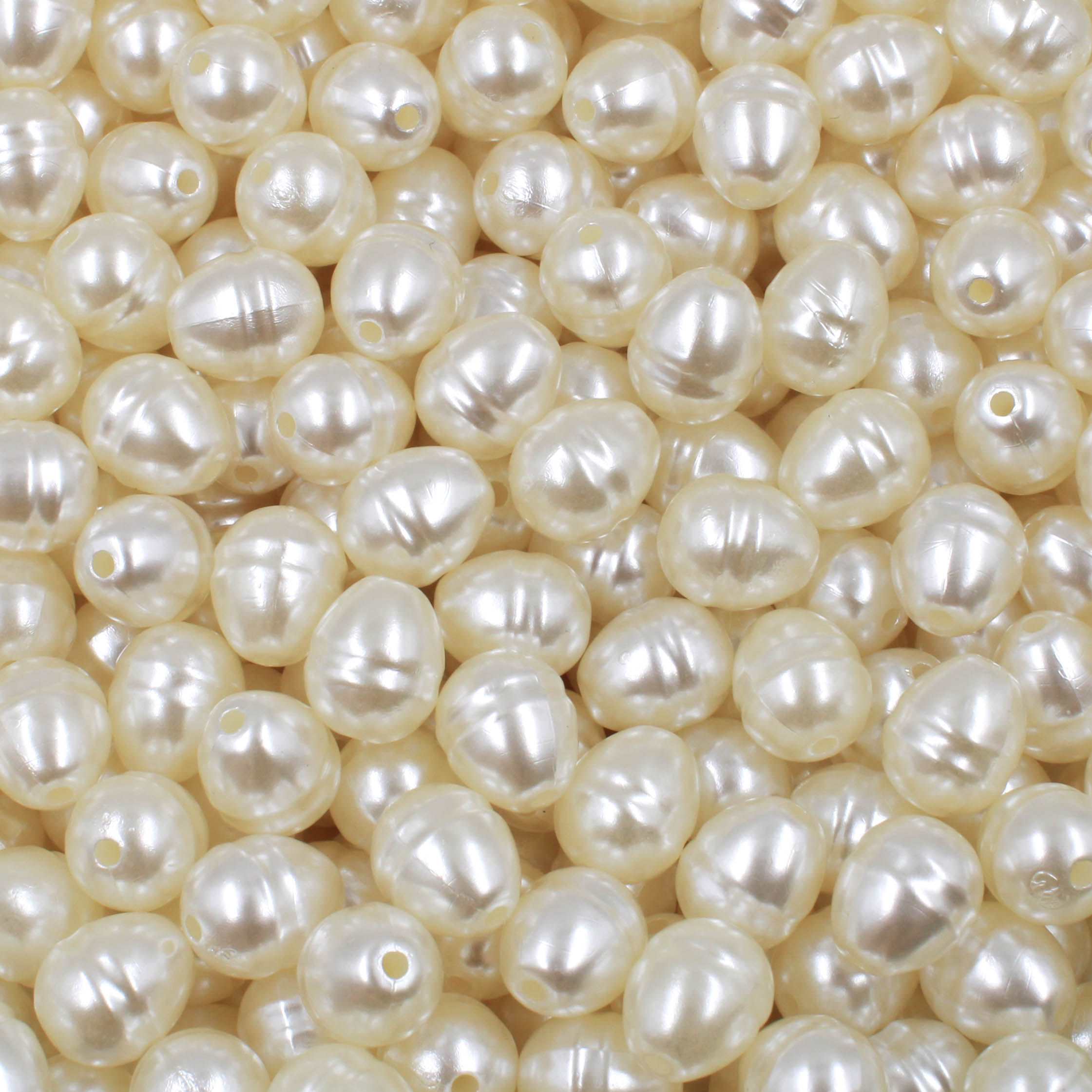 Perola De Agua Doce Passante 10X12mm Em Abs Com 500Gr