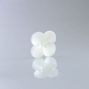 Flor Petalas Frisadas Perolada 34Mm Em Abs Com 250Gr
