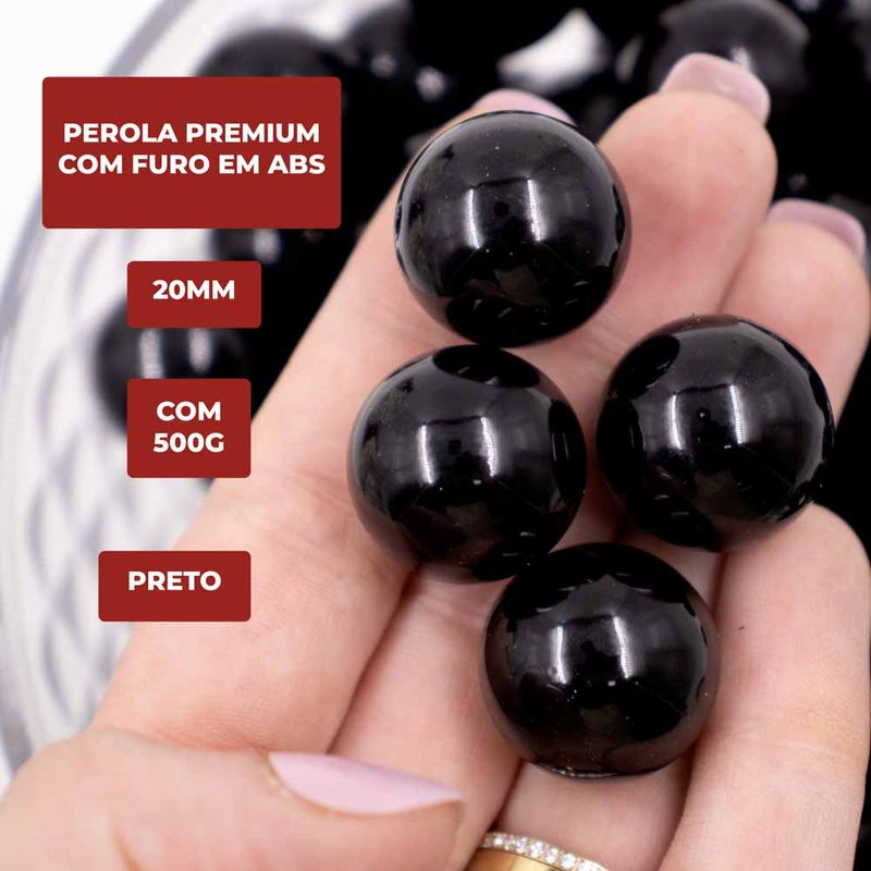 PEROLA-PREMIUM-COM-FURO-20MM-EM-ABS-COM-500G---225---PRETO-225