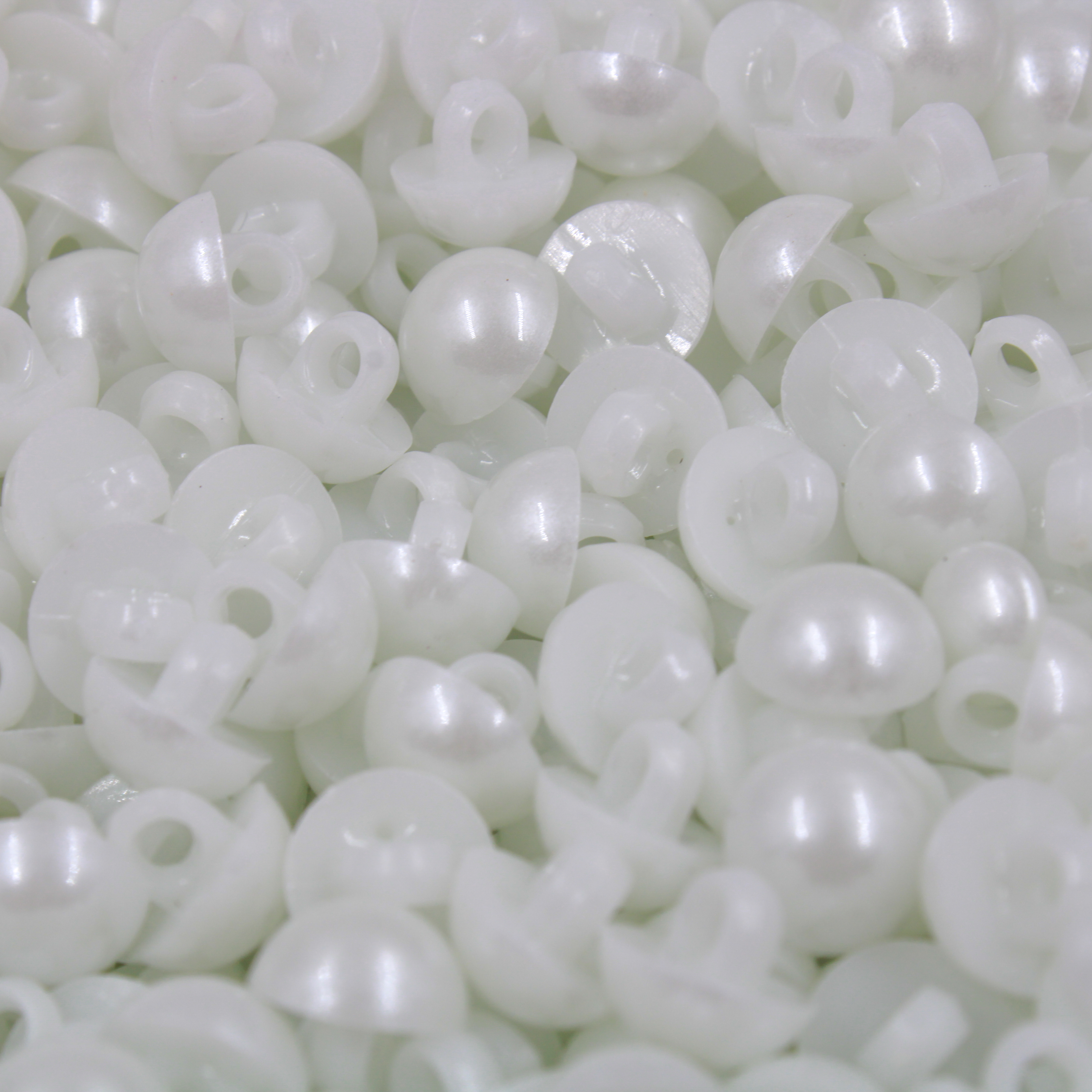 Botão Redondo Perolado 10Mm Em Abs Com 1000 Peças