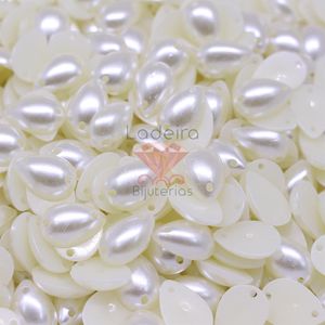 Meia Perola Para Costura Gota 10X14mm Em Abs Com 500Gr