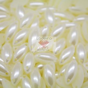 Meia Perola Para Colagem Navete 7X15mm Em Abs Com 500Gr