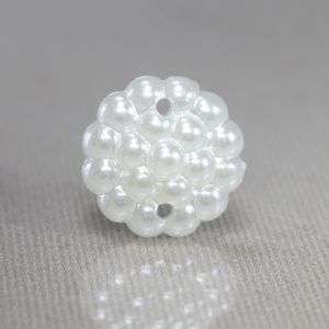 Meia Perola Com Furo Flor Craquelada 12Mm 500G