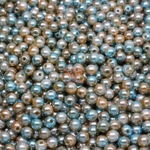 Perola Inteira Com Furo Mesclada Em Abs 6Mm 250G